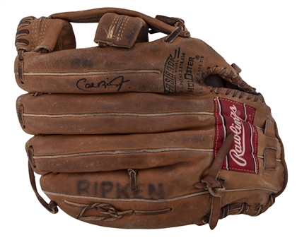 1986 Cal Ripken Jr. Game Used & Signed Rawlings PRO 6-HF Model Fielders Glove (Ripken LOA & PSA/DNA)